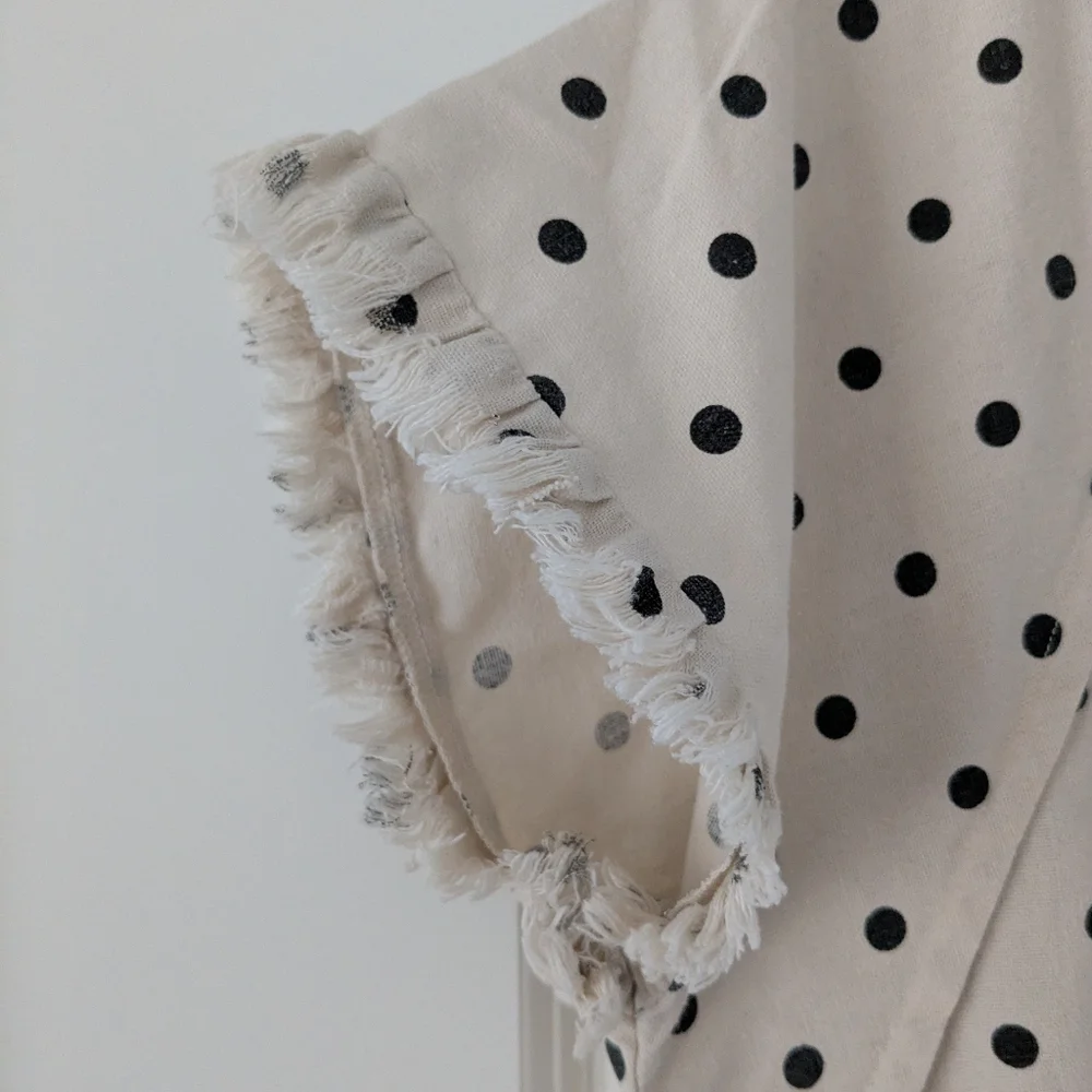 Umgee - Tunic Top  Beige w/Black Polka Dots - Picture 4 of 8